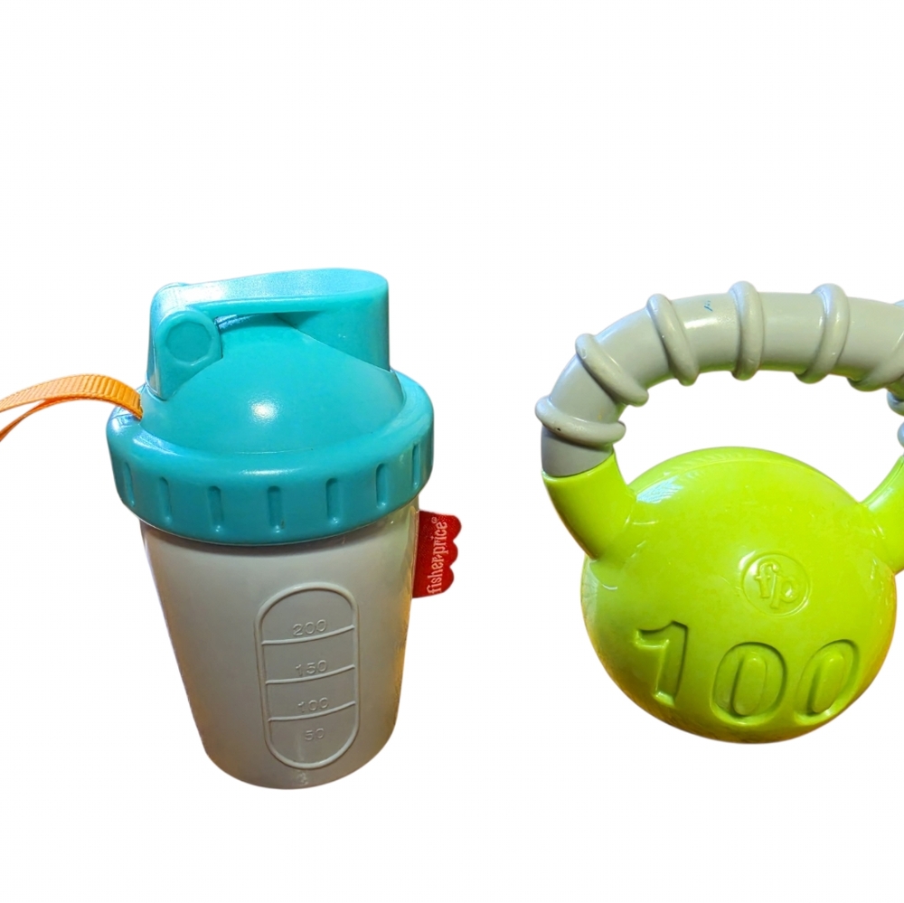 Fisher Price Baby Biceps Toy Set Mini Biceps Workout Weights Pretend Play
